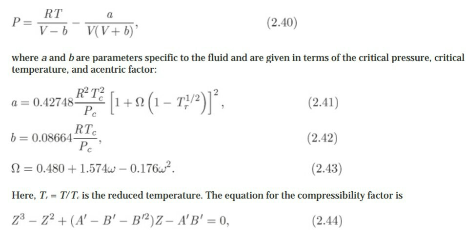 Solved 1 Starting with Eq 2.40 in Matsoukas, derive the SRK | Chegg.com