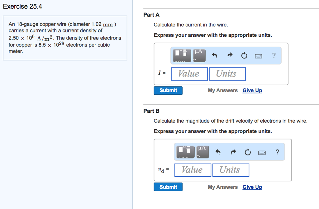 Solved An 18gauge copper wire (diameter 1.02 mm) carries a