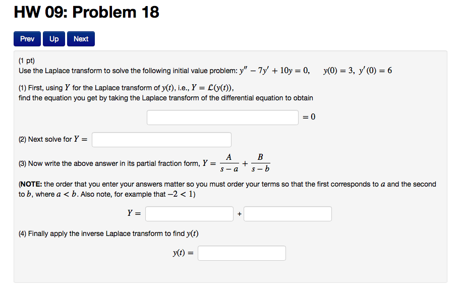 Solved Use The Laplace Transform To Solve The Following 7452