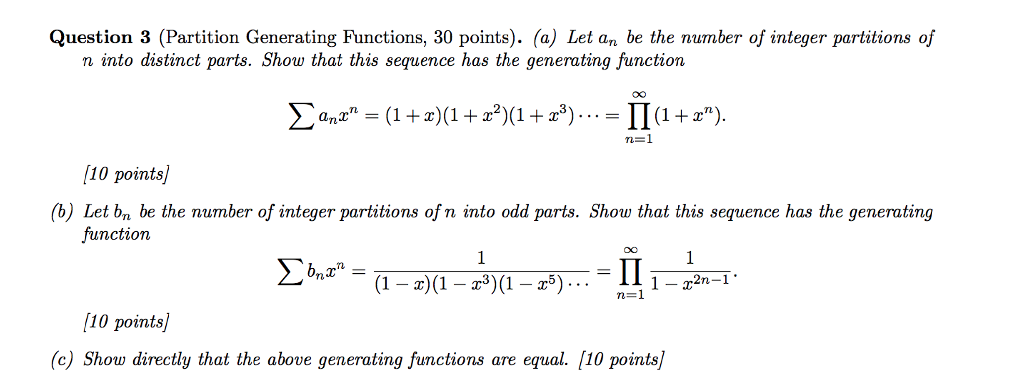 Let a_n be the number of integer partitions of n into