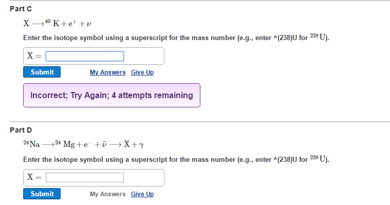 Solved Identify the unknown isotope X in the following | Chegg.com