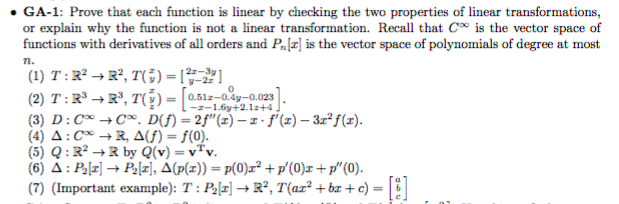 Solved Prove that each function is linear by checking the | Chegg.com