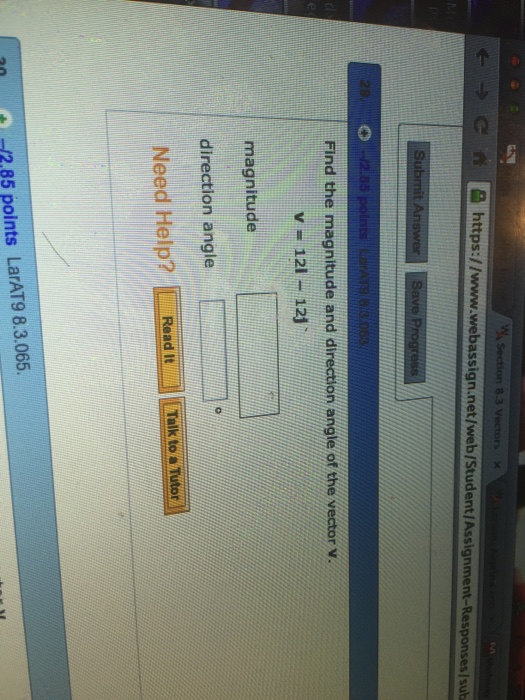 solved-find-the-magnitude-and-direction-angle-of-the-vector-chegg