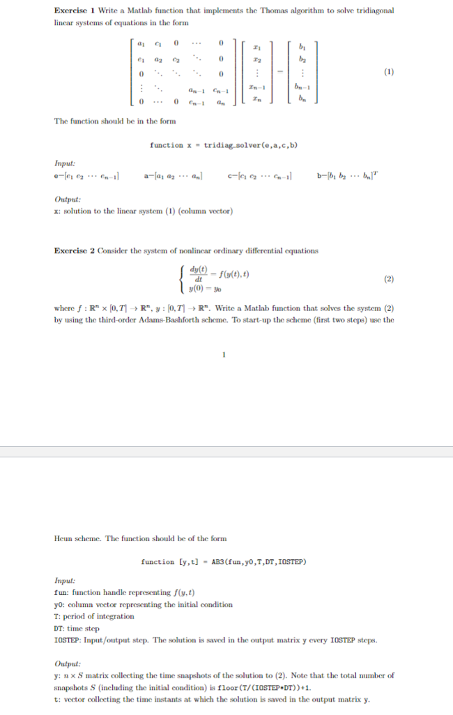 PLEASE ANSWER ALL 3 EXERCISES!!!!!!! THANK YOU.I NEED | Chegg.com