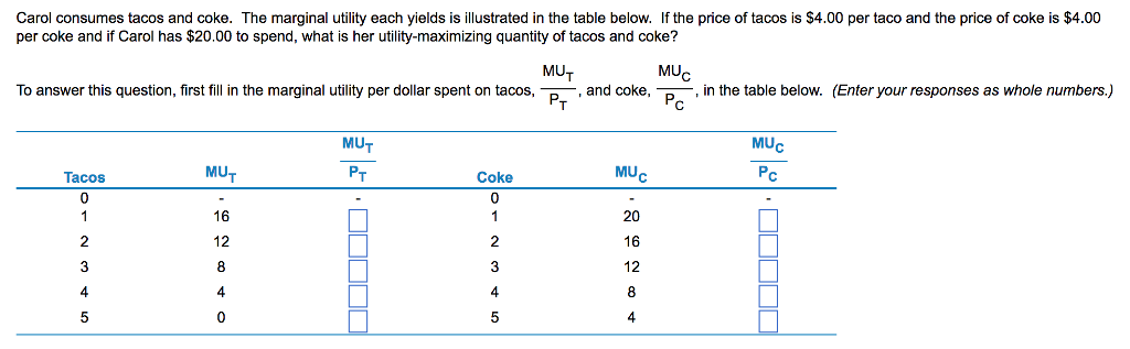 solved-carol-consumes-tacos-and-coke-the-marginal-utility-chegg