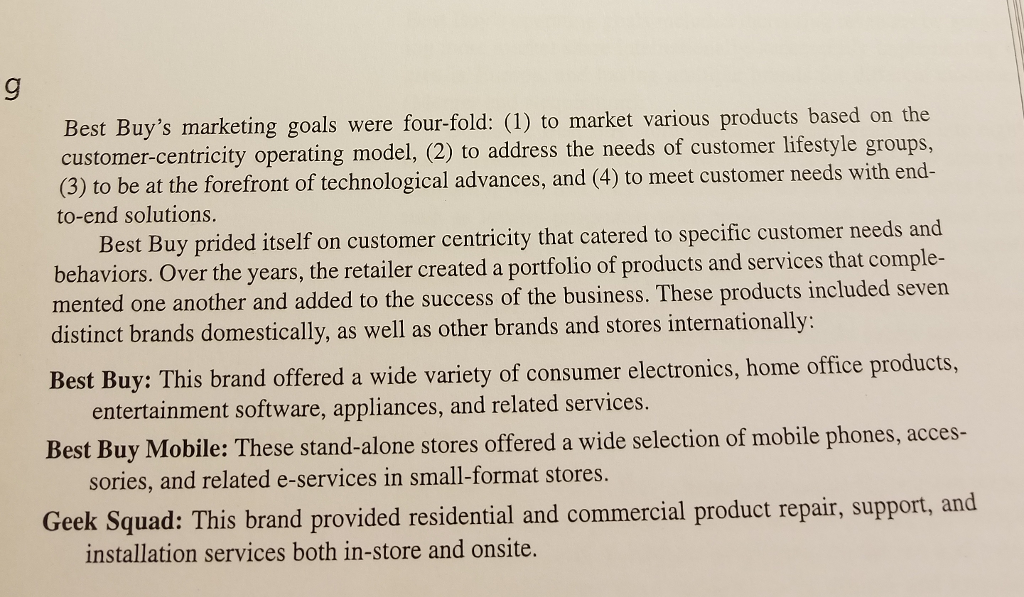 Best Buy Co Inc Customer Centricity Case Study Best Buy Co Inc