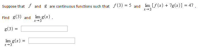 Solved Suppose That F And G Are Continuous Functions Such