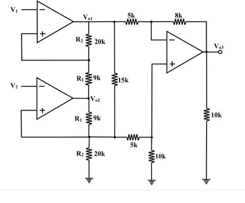 Solved For a precision amplifier given. Determine V01, V02, | Chegg.com