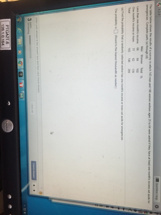Solved The table below shows the results of a survey in | Chegg.com