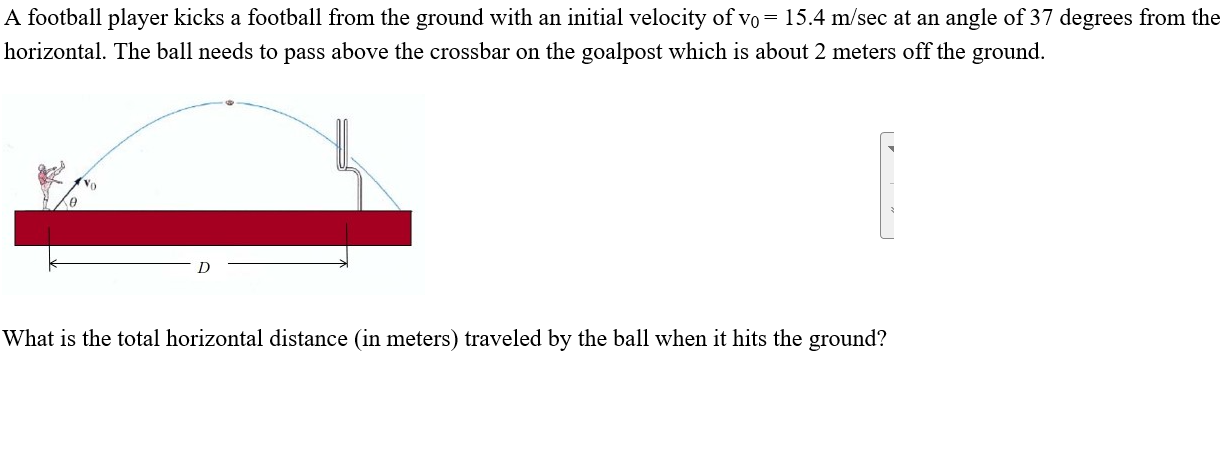 Solved A football player kicks a football from the ground | Chegg.com