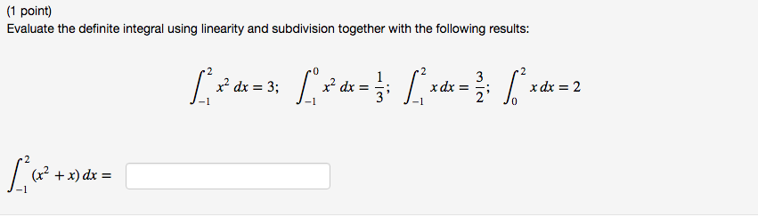 Solved Evaluate The Definite Integral Using Linearity And | Chegg.com