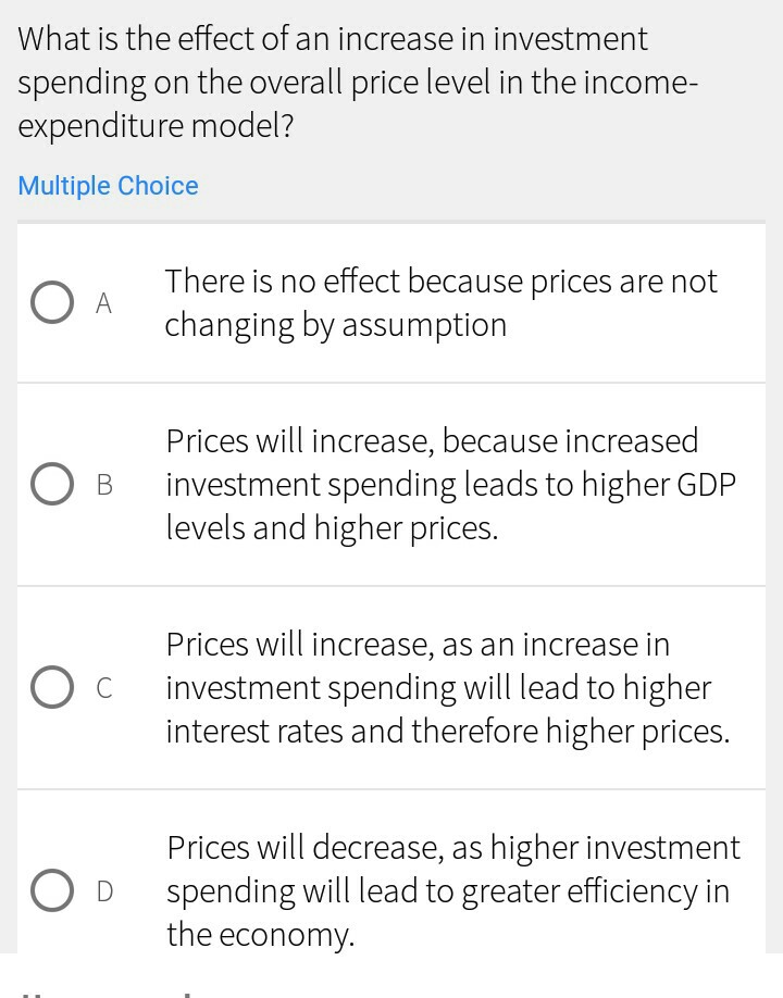 Solved What is the effect of an increase in investment | Chegg.com
