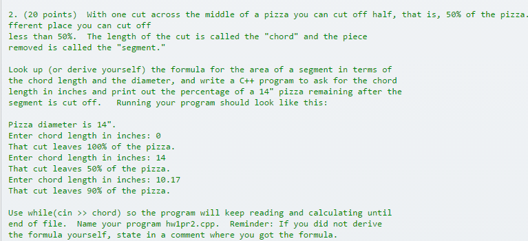 Solved Programming language is C++. Show code and an example | Chegg.com