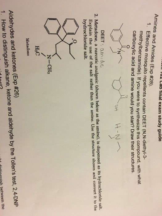 Solved Effective mosquito repellents contain DEET (N,