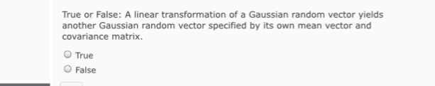 linear transformation of gaussian vector