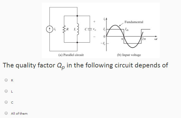 Solved The Quality Factor Q_p In The Following Circuit | Chegg.com