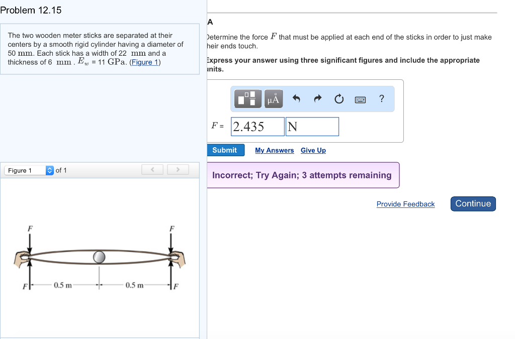 Solved Problem 12.15 The two wooden meter sticks are | Chegg.com