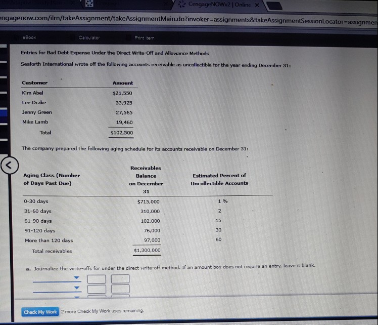 Solved Required Information Under The Allowance Method B