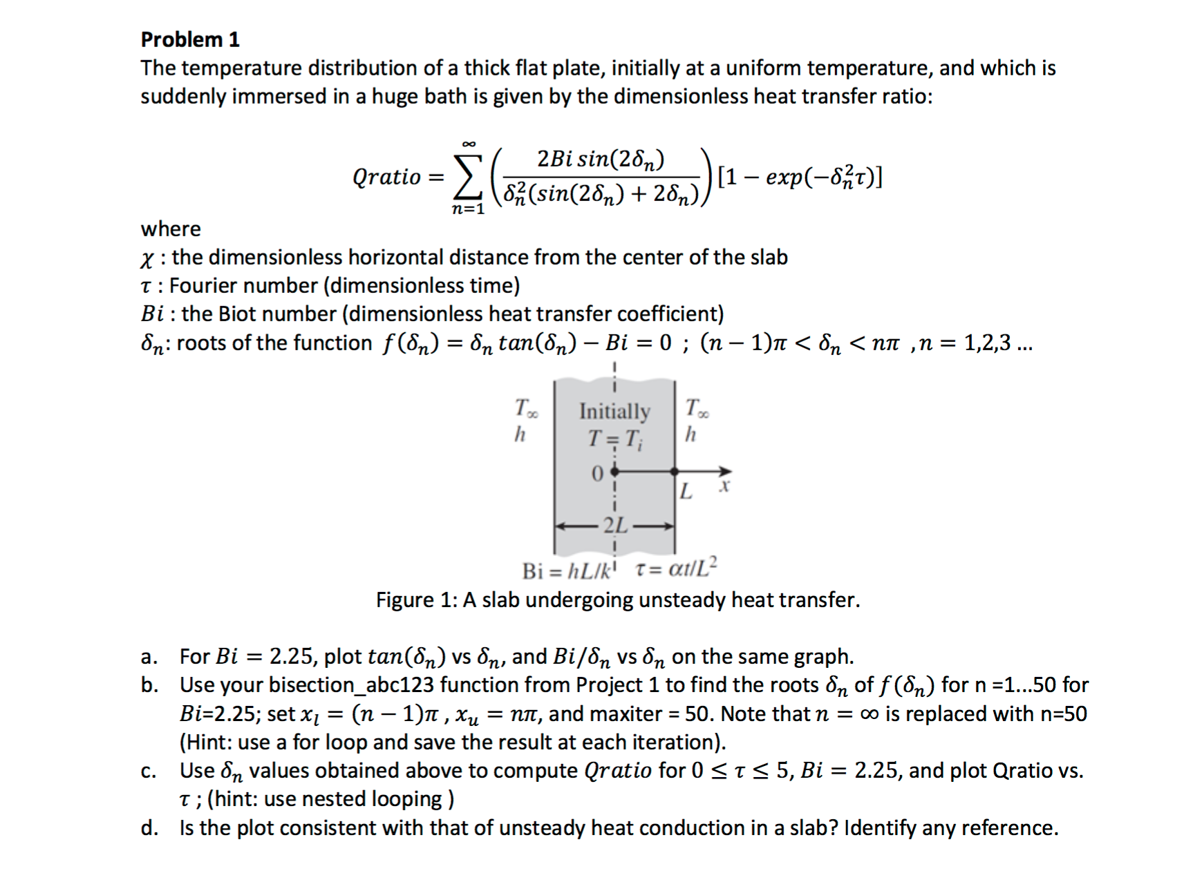 Solved The temperature distribution of a thick flat plate, | Chegg.com