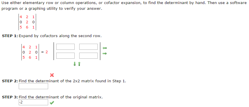 Solved Use either elementary row or column operations or Chegg