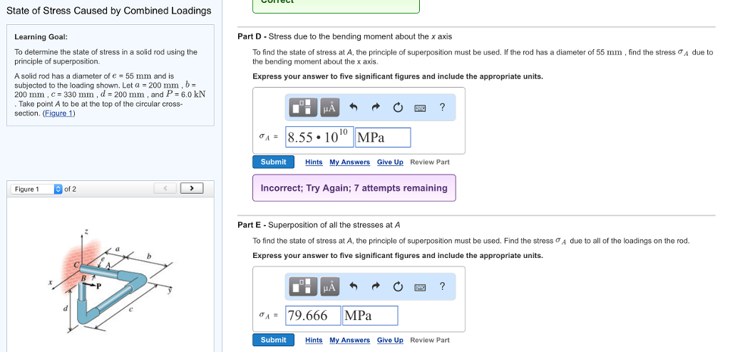 Solved To determine the state of stress in a solid rod using | Chegg.com