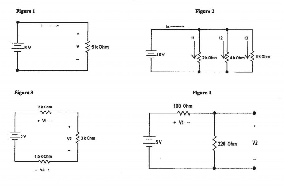 Solved Figure 1 Figure 2 12 13 10V 2 k Ohm Figure 3 Figure 4 | Chegg.com