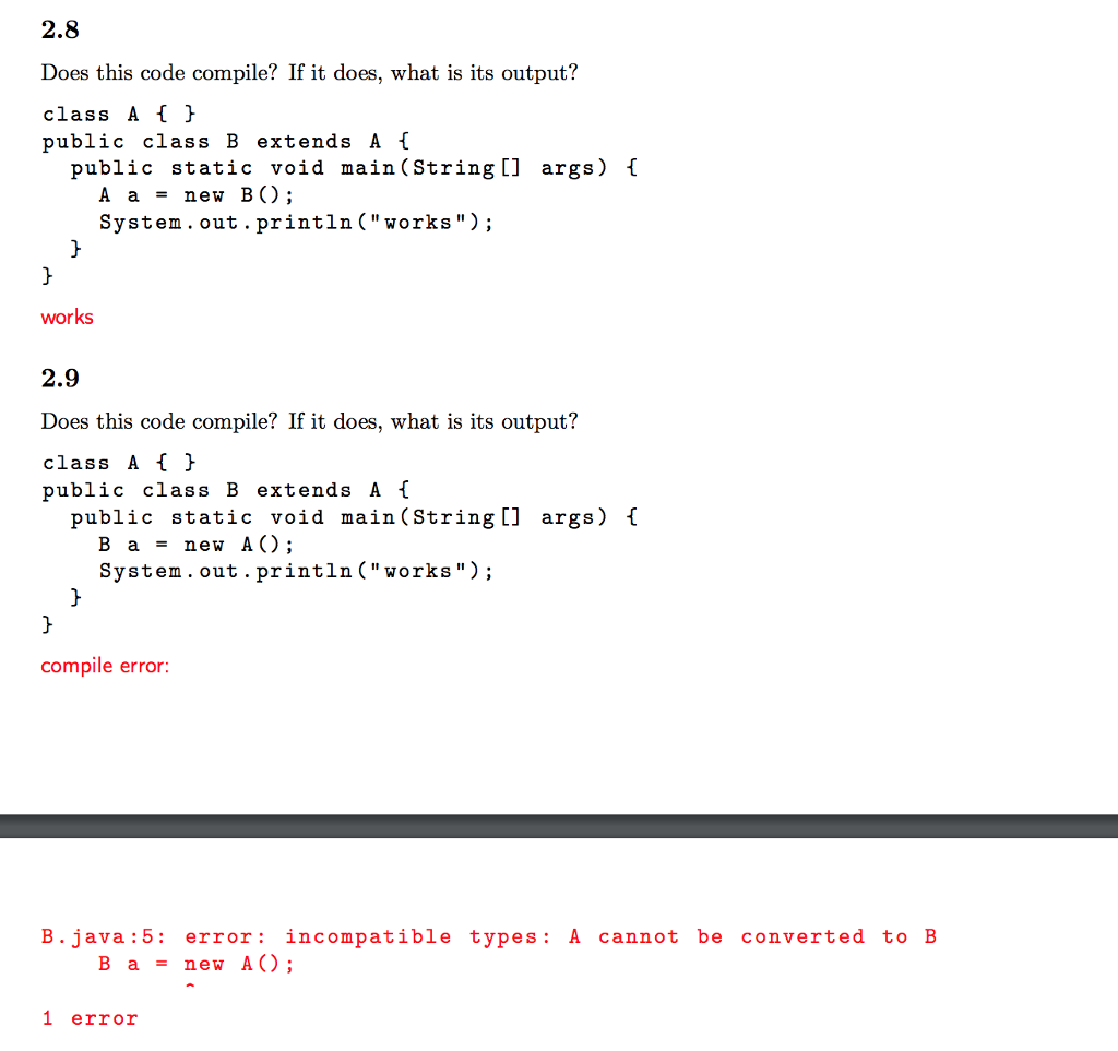 Solved 2.8 Does this code compile? If it does, what is its | Chegg.com