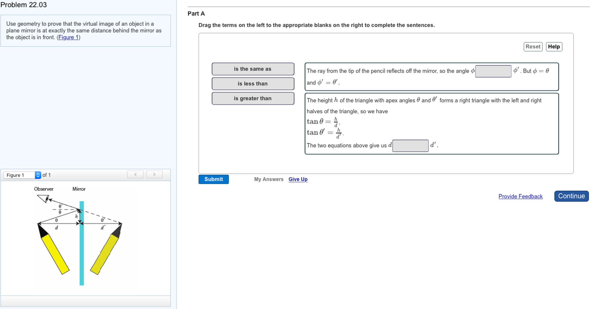 Solved Use geometry to prove that the virtual image of an | Chegg.com