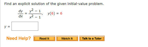 Solved Find An Explicit Solution Of The Given Initial Value