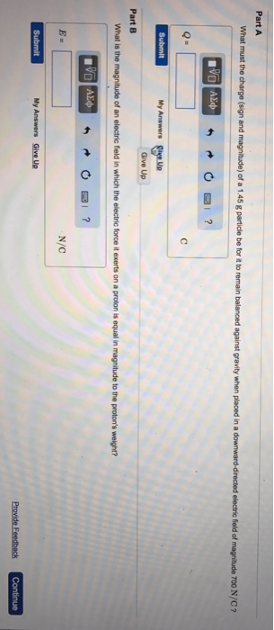 Solved What must the charge (sign and magnitude) of a 1.45 g | Chegg.com