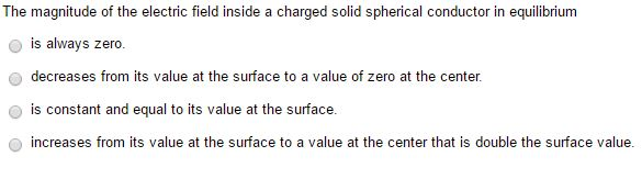 Solved The magnitude of the electric field inside a charged | Chegg.com