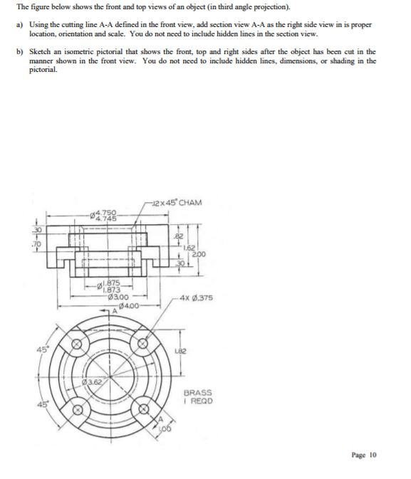 Solved Add views and a pictorial as described pictorial to | Chegg.com