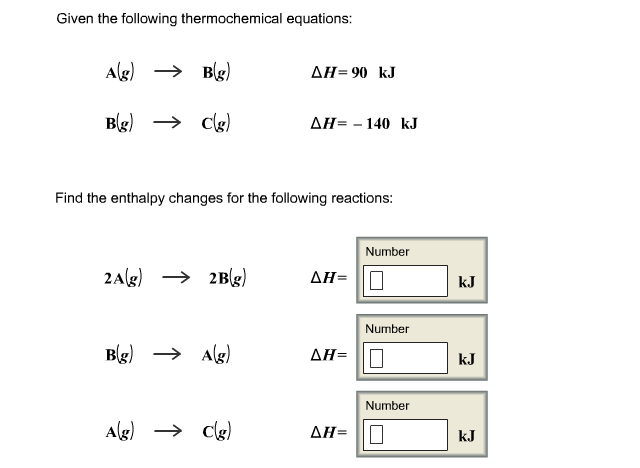 thermochemistry equations