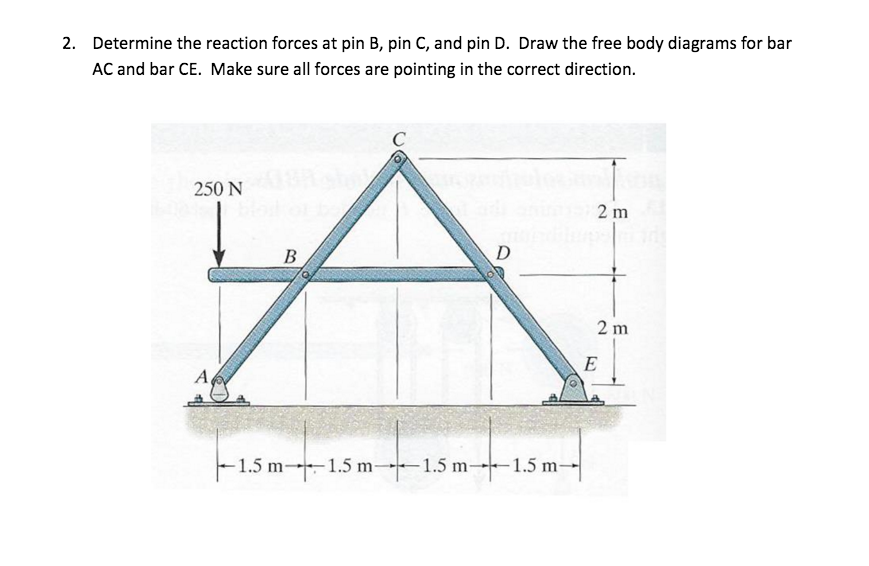 Solved Determine The Reaction Forces At Pin B, Pin C, And | Chegg.com