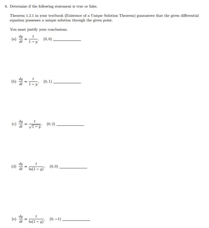Solved Determine if the following statement is true or | Chegg.com