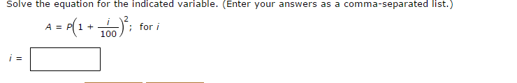 Solved Solve The Equation For The Indicated Variable. | Chegg.com