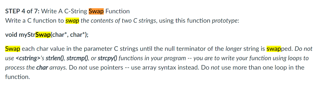 Solved Hi, i need help for my C++ program. I need to swap | Chegg.com