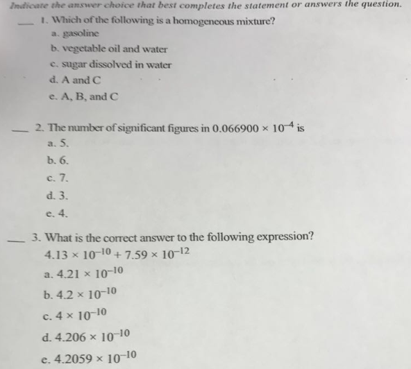 Solved Indicate the answer choice that best completes the | Chegg.com