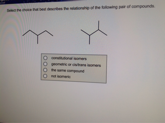 Solved Select The Choice That Best Describes The | Chegg.com