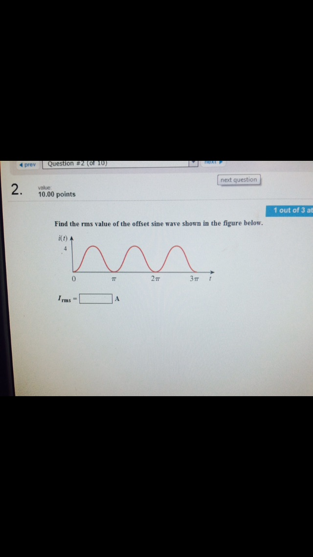 solved-find-the-rms-value-of-the-offset-sine-wave-shown-in-chegg