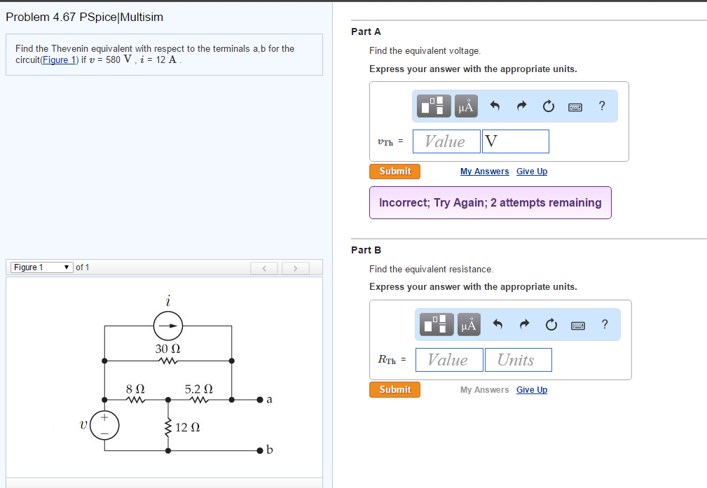 Solved Find The Thevenin Equivalent With Respect To The | Chegg.com