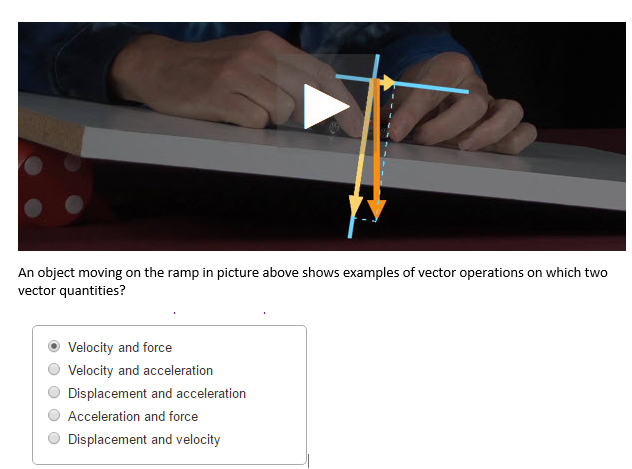 Solved An object moving on the ramp in picture above shows | Chegg.com