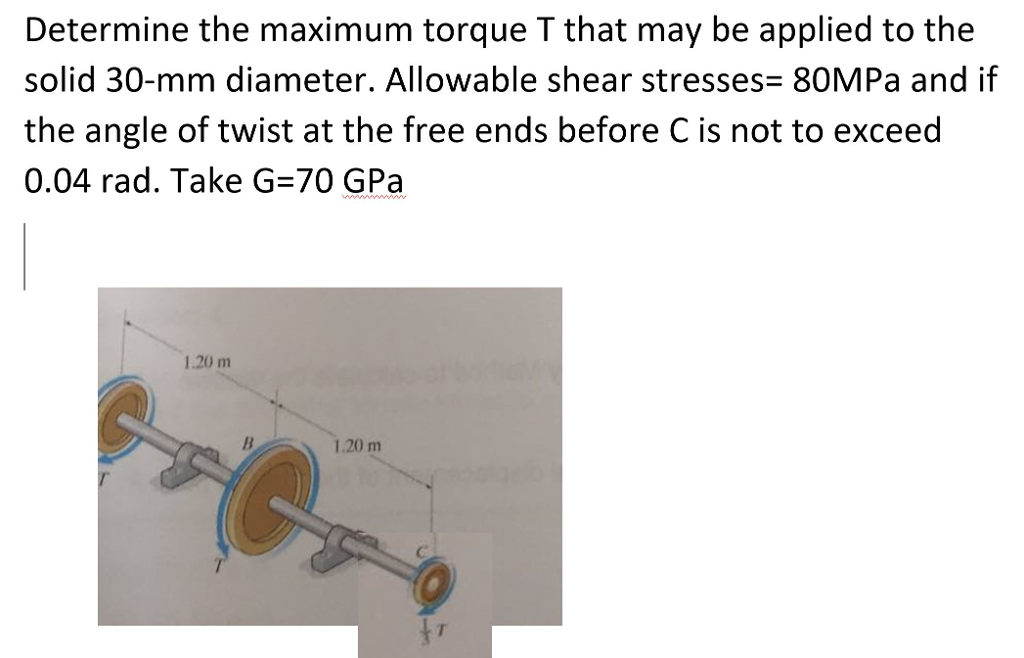 Solved Determine The Maximum Torque T That May Be Applied To | Chegg.com