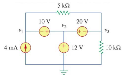 Solved Use NODAL ANALYSIS to find the values of v1, v2, and | Chegg.com