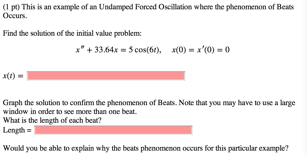 Forced Oscillation Example