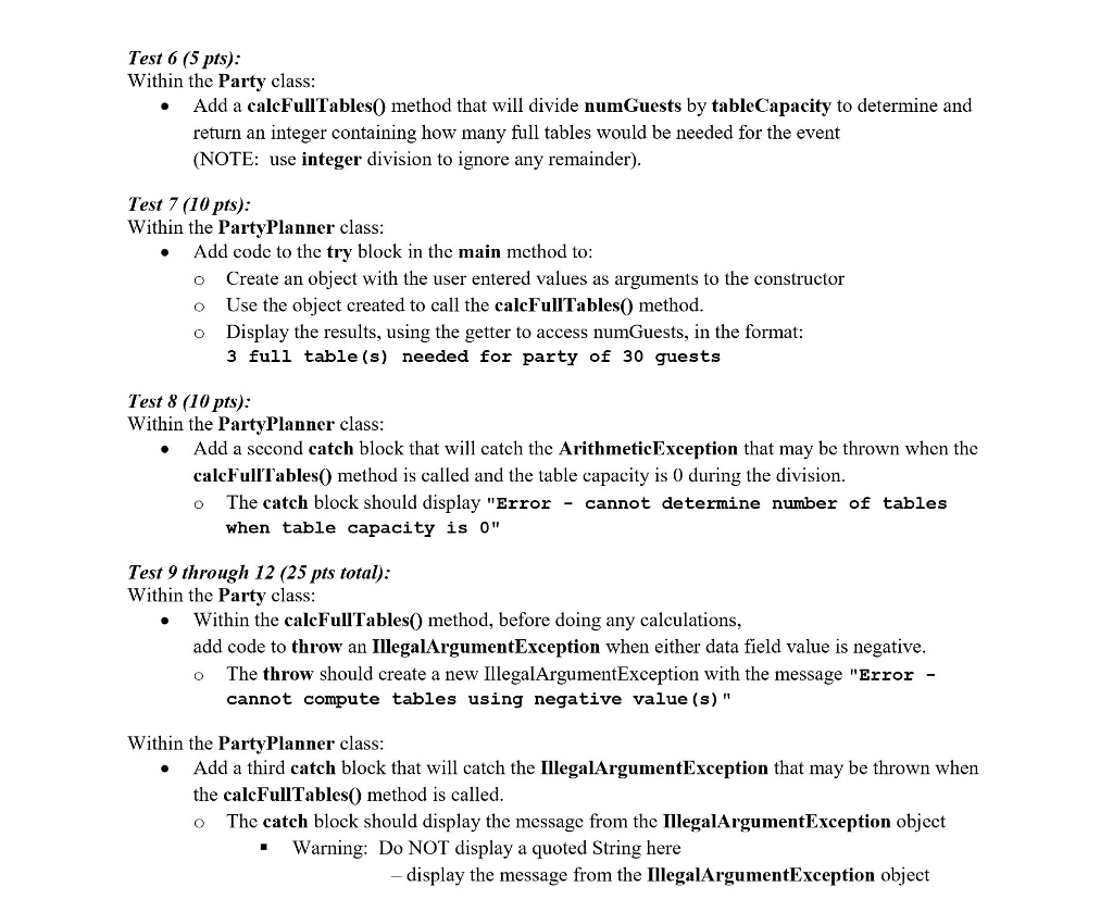 total party planner user rights