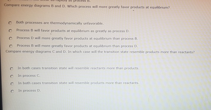 Solved Consider the relative energy diagrams for four | Chegg.com