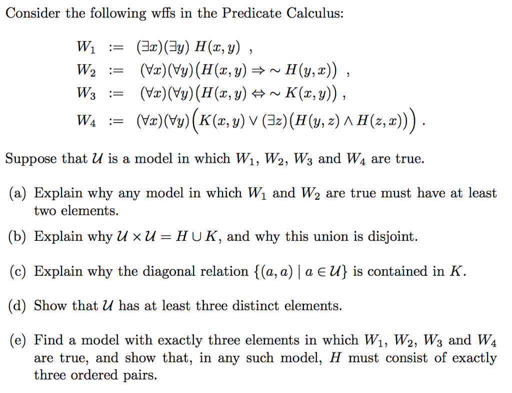 solved-consider-the-following-in-the-predicate-calculus-chegg