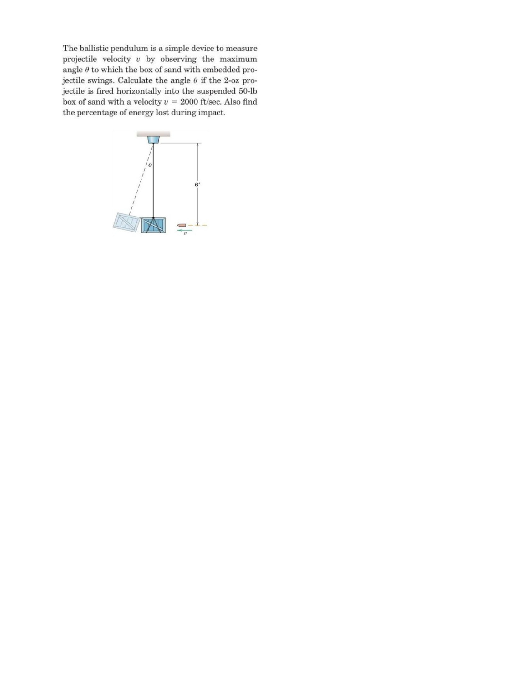 Solved: The Ballistic Pendulum Is A Simple Device To Measu... | Chegg.com