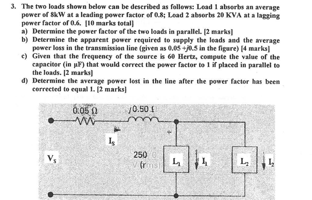 Solved 3. The two loads shown below can be described as | Chegg.com
